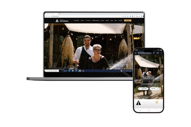 Website mock-up Landgoed Heerdeberg